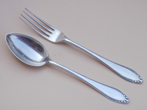 Gabel löffel versilbert - gabel,