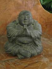 Betender Buddha Indonesien Lavastein Skulptur Feng Shui Garten Dekoration