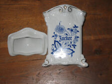 Porzellan/Keramik ZUCKER Vorratsdose Fa. Neundorf gemarkt Top Erhaltung