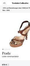 Prada Plateau Python  Leder Sandalen Heels Gr. 37 Luxus Schuhe