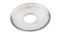 Glas-Kerzenmanschette Goldrand