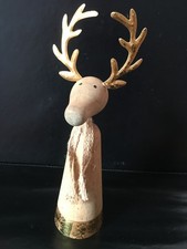 Elch Figur Holz 22 cm