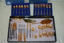 Besteck 39 Teile vergoldet