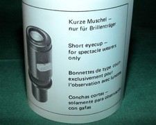 Augenmuschel kurz für Mikroskop Objektive Brillenträger Short Eyecups Spectacle