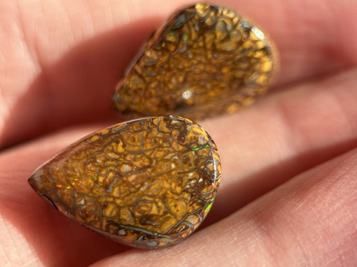 Boulder opal paar poliert 8 - opal,