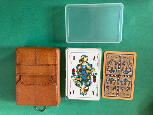 Ddr leder tasche mit - mit, skat