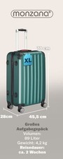 Monzana XL Grün Koffer Hartschale Baseline Urlaub Reisen
