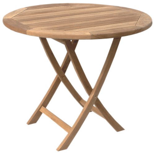 Premium teak klapptisch - klapptisch, rund