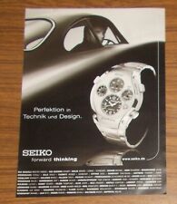 Seltene Werbung SEIKO SPORTURA Kinetic Uhr Perfektion in Technik & Design 2001