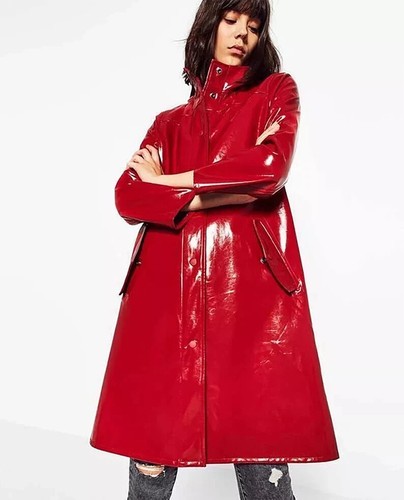 Damen shinny vinyl - damen, mantel