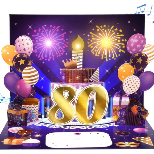 Pop geburtstagskarte 80 - pop-up,