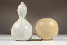 Horst KERSTAN (1941-2005) Vasen Paar Calabash Kürbis + Kugel Keramik 1970s