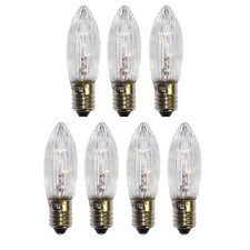 7 Stück 34V 3W E10 Spitzkerze