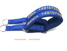 Hundehalsband mit Name und Telefonnummer bestickt ZUGSTOP