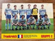 FRANKREICH PLATINI TIGANA SIX BATTISTON POSTER no PANINI / TOPPS WM 1982 1986