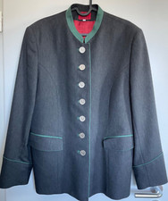 K & K Kaiserjäger Stehkragenjacke Gr. 44 grau grün  Janker Trachtenmode Damen