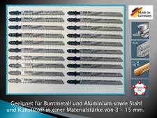 20 Stichsägeblätter Bosch Aufnahme für Alu Buntmetalle Kunststoffe