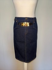 Bleistiftrock Designer Rock Jeans von D&G Dolce&Gabbana Gr. 36 Dunkelblau Neu