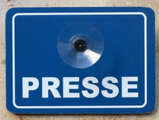 TOPP! Alu-Schild mit Saugnapf