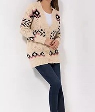 SOULS BY EYWASOULS® : Langarm-Cardigan mit Knöpfen, ecru-gemustert in Gr. 42,NEU