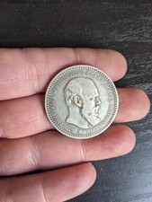 Münze Rubel Russland Alexander III 1893 Silber Original Top Zustand!