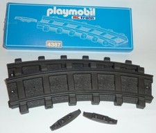 Playmobil Eisenbahn 4387 2 gebogene Schienen mit Verbinder vollständig OVP TOP