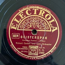 78 rpm ROBERT GADEN "Geisterspuk" JAZZ FOXTROT 1934