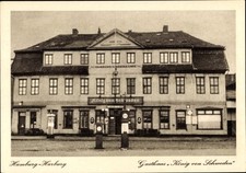 Ak Hamburg Harburg, Gasthaus König von Schweden, Tankstelle - 11114776