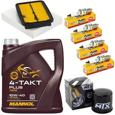 Wartung Öl Set 4L Luftfilter Ölfilter Zündkerze für Suzuki GSF 1200 Bandit 01-06