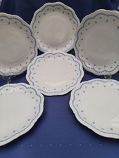 Schirnding Bavaria Kuchenteller 6 x Teller Frühstücksteller Blaue Blümchen Top 