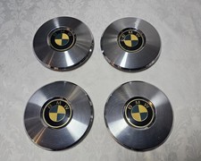 BMW Nabenabdeckung Radkappe Felgendeckel Oldtimer 4 Stück Edelstahl mit Emblem