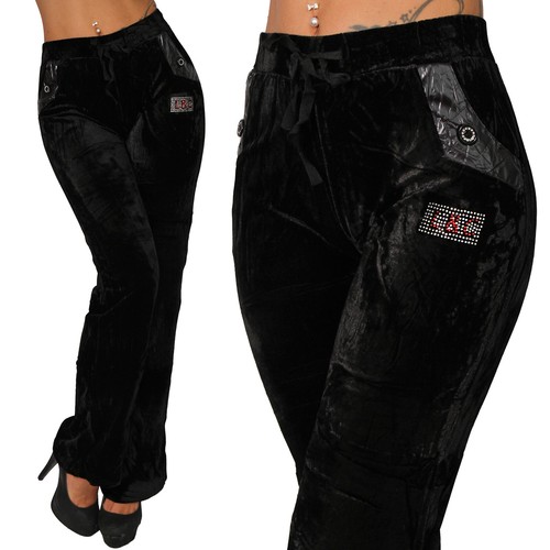 Hose velour samt - hose, damen