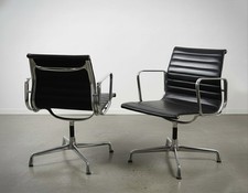 4xVitra EA 107 Eames Alu Chair