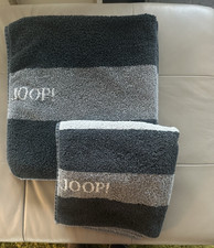 JOOP! SET -  1 Duschtuch und 1 Handtuch Streifen-Design schwarz/grau
