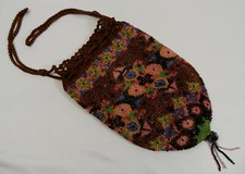 Glasperlenbeutel  Perlenbeutel Herbstfarbenspiele  25cm x 13cm antik