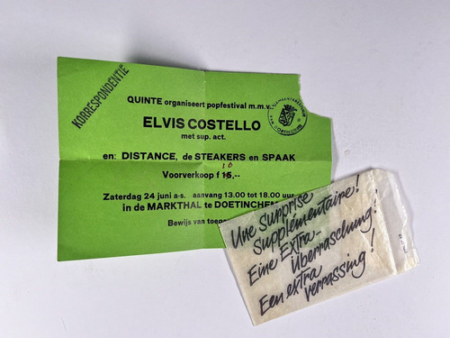 Elvis costello ticket - costello, original