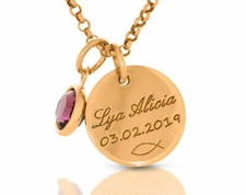 Taufkette rosé vergoldet