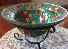 Glasschale Mosaikglas  Windlicht Zierschale   ****TOP****
