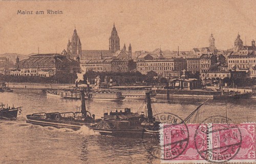 1921 deutsches reich - ak, mainz