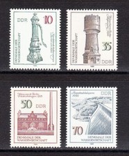 DDR 1986:  Mi-Nr. 2993-2996 postfr. (Denkmale Wasserwirtschaft) Portobeteiligung
