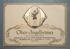 altes Weinetikett Musteretikett Etikett Ober-Ingelheimer geprägt Illert Hanau