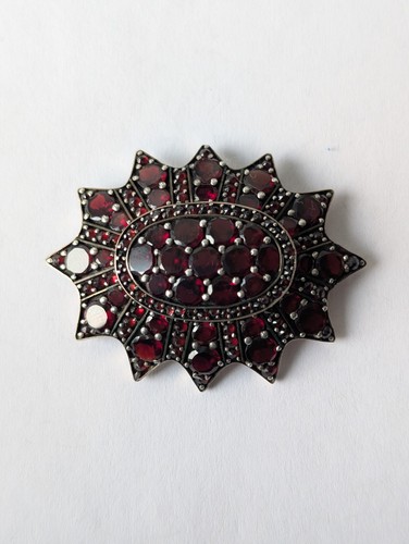 Antik granat anhänger tombak - granat,