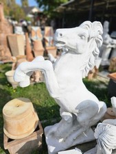 XL Pferde Statue Gartenfigur, Steinfigur, 130 cm, Skulptur, Betonguss Gartendeko