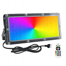 1/2x LED RGB Fluter Außen Strahler Flutlicht Scheinwerfer Gartenlampe 50W rgb
