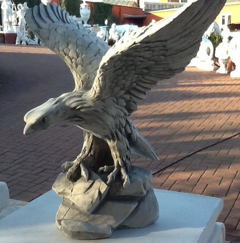 Steinfigur adler 33 - h.33, cm
