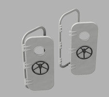 Türe 2 teilig mit Bullauge