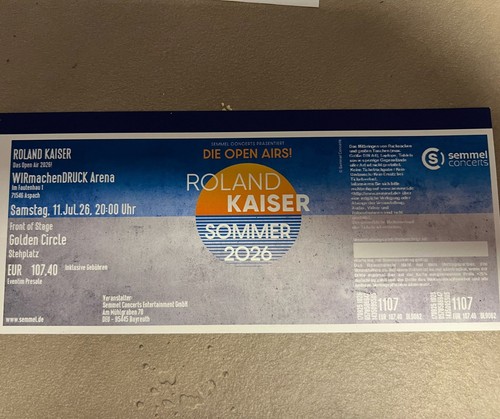 Roland kaiser ticket - roland,