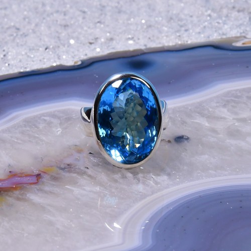 Blau topas ring 925er - topas,