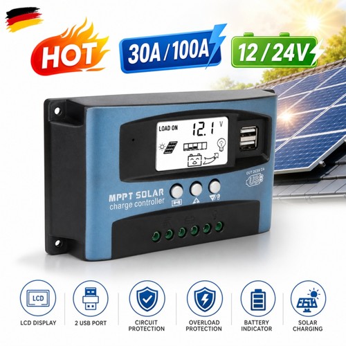 30a 100a solar - laderegler, mppt