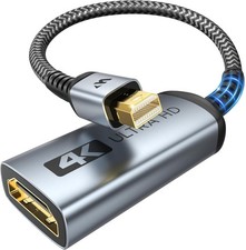 WARRKY 4K Mini DisplayPort auf HDMI Adapter, MacBook Pro, Surface Pro und mehr